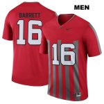 Men's NCAA Ohio State Buckeyes J.T. Barrett #16 College Stitched Throwback Authentic Nike Red Football Jersey TC20Z27UB